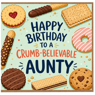 Aunty Birthday Card, Crumb - Believable Birthday Card for Aunty