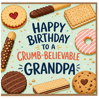 Grandpa Birthday Card, Happy Birthday to a Crumb - believable Grandpa Card