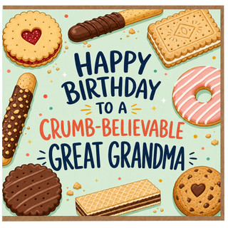 Great Grandma Birthday Card, Happy Birthday to a Crumb - believable Great Grandma Card