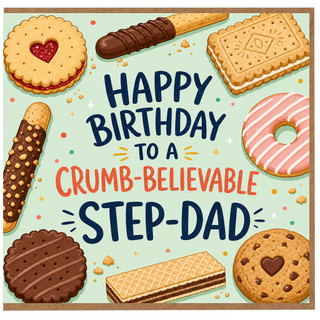 Step - Dad Birthday Card, Crumb - Believable Happy Birthday Card