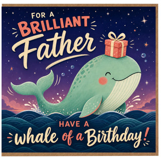 Father Birthday Card, Have a Whale of a Birthday
