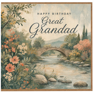 Great Grandad Birthday Card, Happy Birthday Card for Grandad