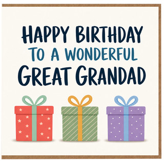 Grandad Birthday Card, Wonderful Great Grandad Birthday Card