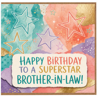 Brother - in - Law Birthday Card, Happy Birthday to a Superstar Brother - in - Law Card