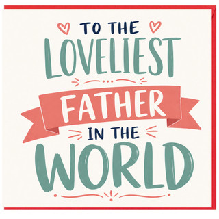 Father Card, To the Loveliest Father in the World Card