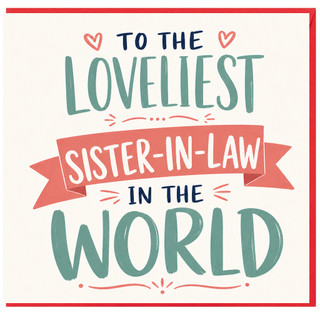 Sister - in - Law Card, To the Loveliest Sister - in - Law in the World