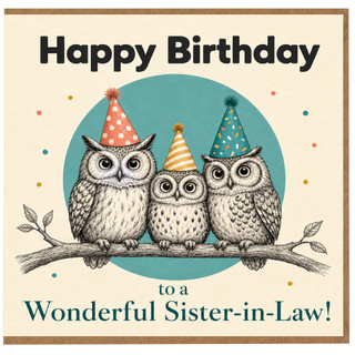 Sister - in - Law Birthday Card, Happy Birthday to a Wonderful Sister - in - Law Card