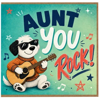 Aunt Birthday Card, Fun Musical Aunt Greeting Card for Aunt