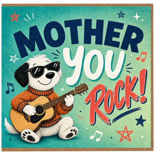Mother Birthday Card, Mother You Rock Card