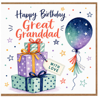 Great Granddad Birthday Card, Happy Birthday Great Granddad Card