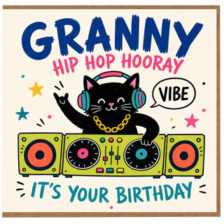 Granny Birthday Card, Hip Hop Hooray It's Your Birthday