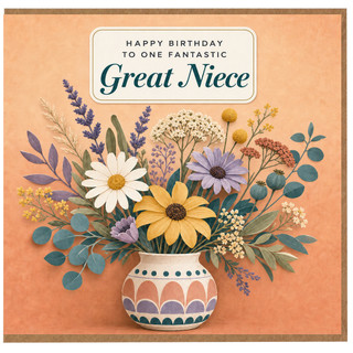 Great Niece Birthday Card, Happy Birthday to One Fantastic Great Niece Card