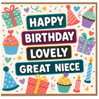 Great Niece Birthday Card, Happy Birthday Lovely Great Niece Card
