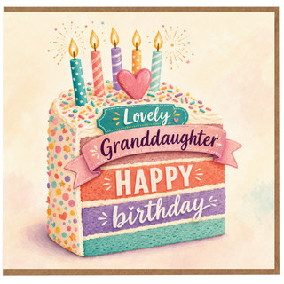 Granddaughter Happy Birthday Card
