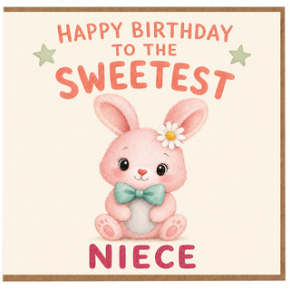 Niece Birthday Card, Sweetest Niece Birthday Card