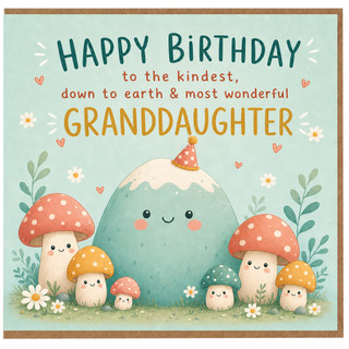 Granddaughter Birthday Card, Happy Birthday to the Kindest Down to Earth & Most Wonderful Granddaughter Card