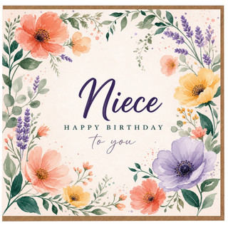 Niece Birthday Card, Happy Birthday to You Floral Card