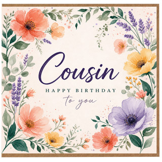 Cousin Happy Birthday Card