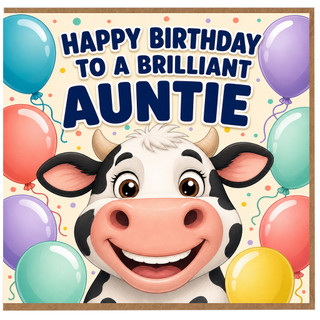 Auntie Birthday Card, Happy Birthday to a Brilliant Auntie Card