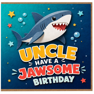 Uncle Jawsome Birthday Card