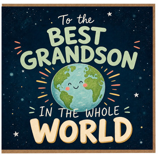 Best Grandson Card, To the Best Grandson in the Whole World Greeting Card