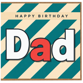 Dad Birthday Card, Happy Birthday Dad Card