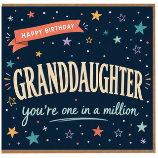 Granddaughter Birthday Card, You're One in a Million Happy Birthday Card
