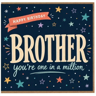 Brother Happy Birthday Card, You’re One in a Million Birthday Card