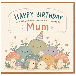 Birthday Card for Mum, Happy Birthday to the Kindest, Down to Earth & Most Wonderful Mum