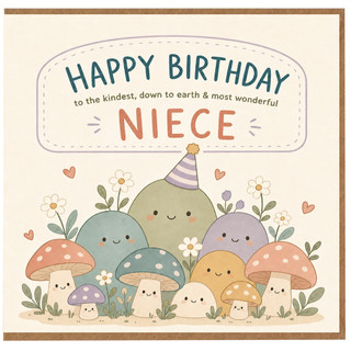 Niece Birthday Card, Happy Birthday to the Kindest Down to Earth & Most Wonderful Niece