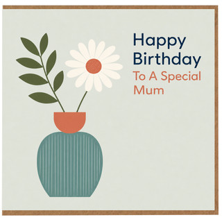 Birthday Card for Mum, Happy Birthday To A Special Mum Floral Greeting Card