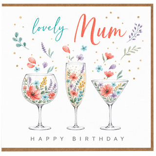 Mum Birthday Card, Lovely Mum Happy Birthday Card
