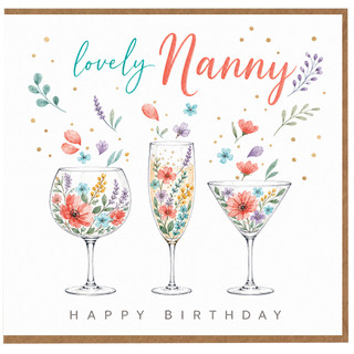 Nanny Birthday Card, Lovely Nanny Happy Birthday Card