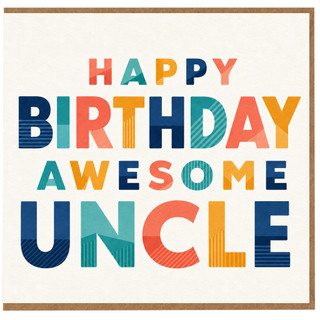 Uncle Birthday Card, Awesome Uncle Birthday Greeting Card