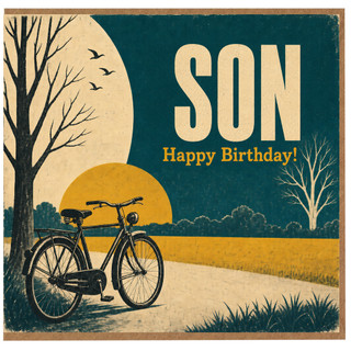 Son Birthday Card, Happy Birthday Card for Son