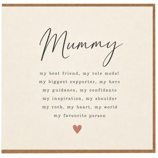 Mummy Birthday Card, Sentimental Thank You Card for Mum, My Mummy My Hero