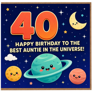 40th Birthday Card for Auntie