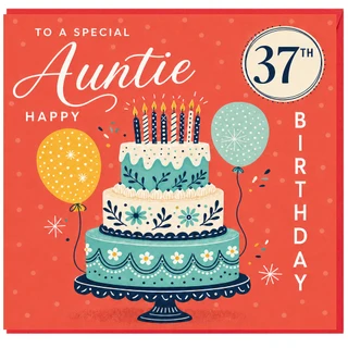 Auntie 37th Birthday Card