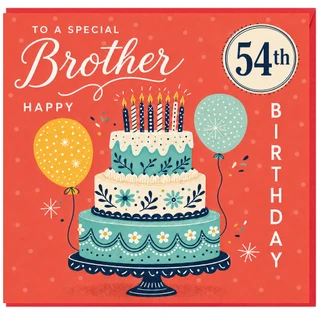 54th Birthday Brother Card, To a Special Brother Happy Birthday Card