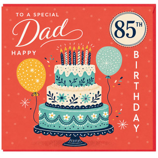 Dad 85th Birthday Card, Happy Birthday Dad 85th Card