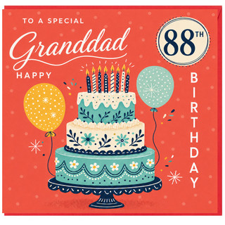 Granddad 88th Birthday Card