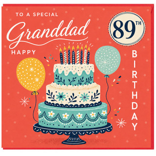 Granddad 89th Birthday Card