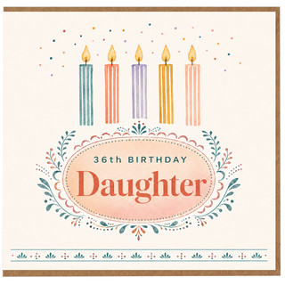 36th Birthday Daughter Card