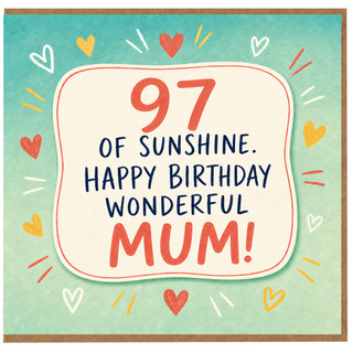 97th Birthday Card for Mum