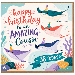 38th Birthday Card for Cousin, Happy Birthday to an Amazing Cousin Card