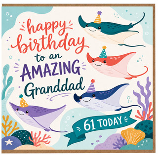 Granddad 61st Birthday Card, Happy Birthday to an Amazing Granddad