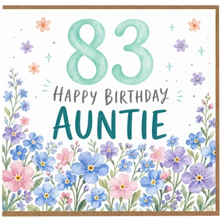 83rd Birthday Card for Auntie