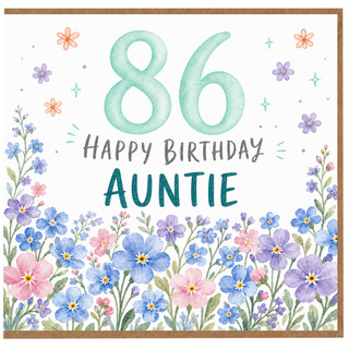 86th Birthday Card for Auntie