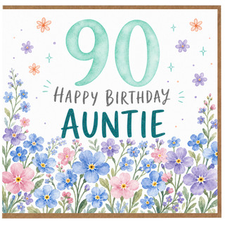 90th Birthday Auntie Card