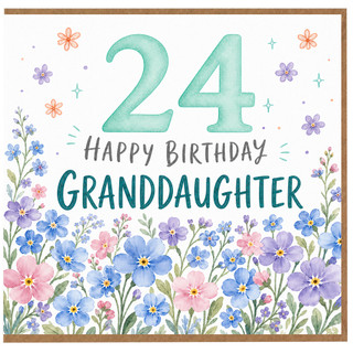 24th Birthday Card for Granddaughter